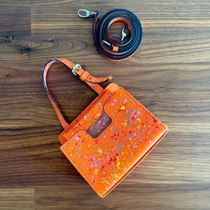 Alfeya Valrina Orange Leather Mini Bag